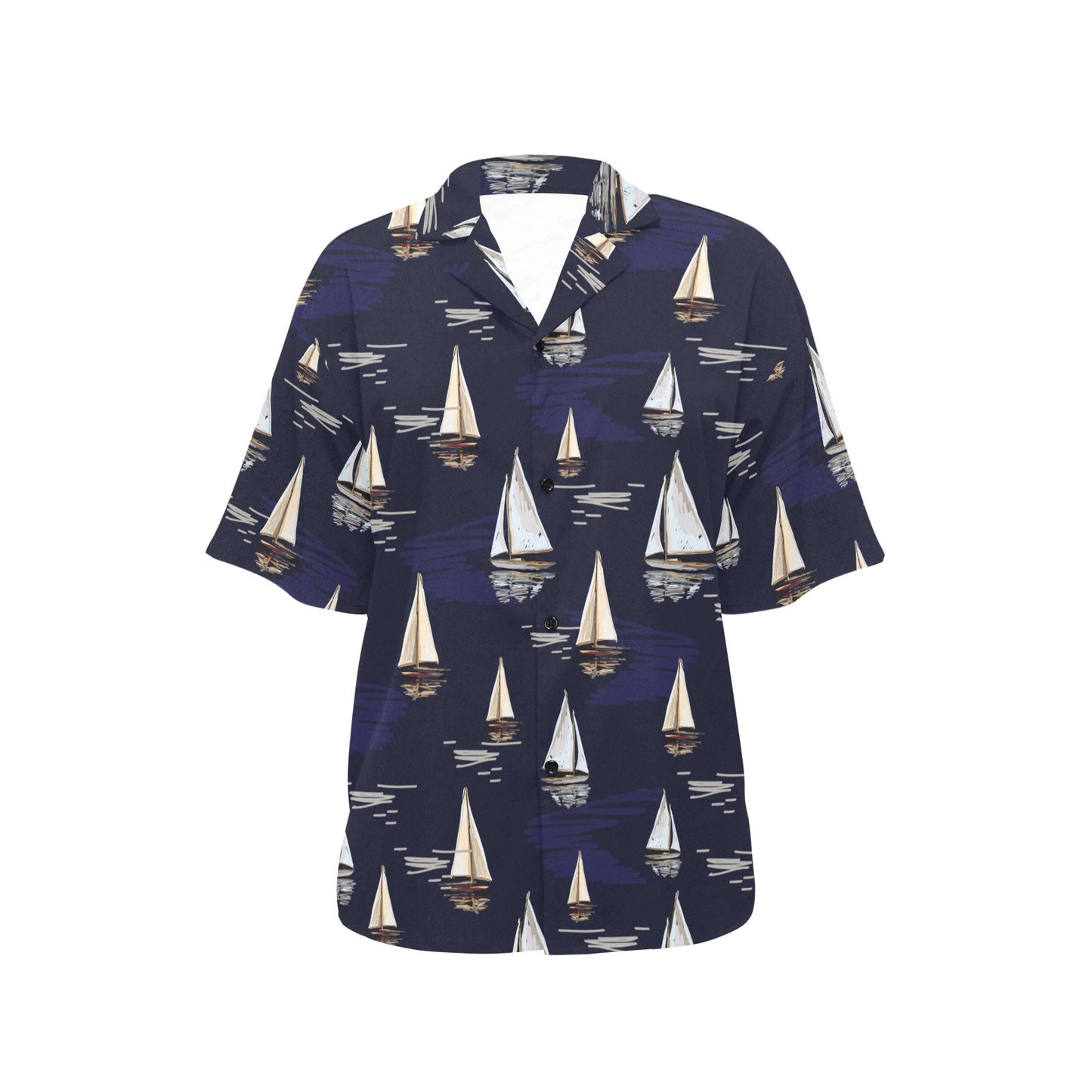 Sailing Ships Pattern Print Design A05 Women's Hawaiian Shirt