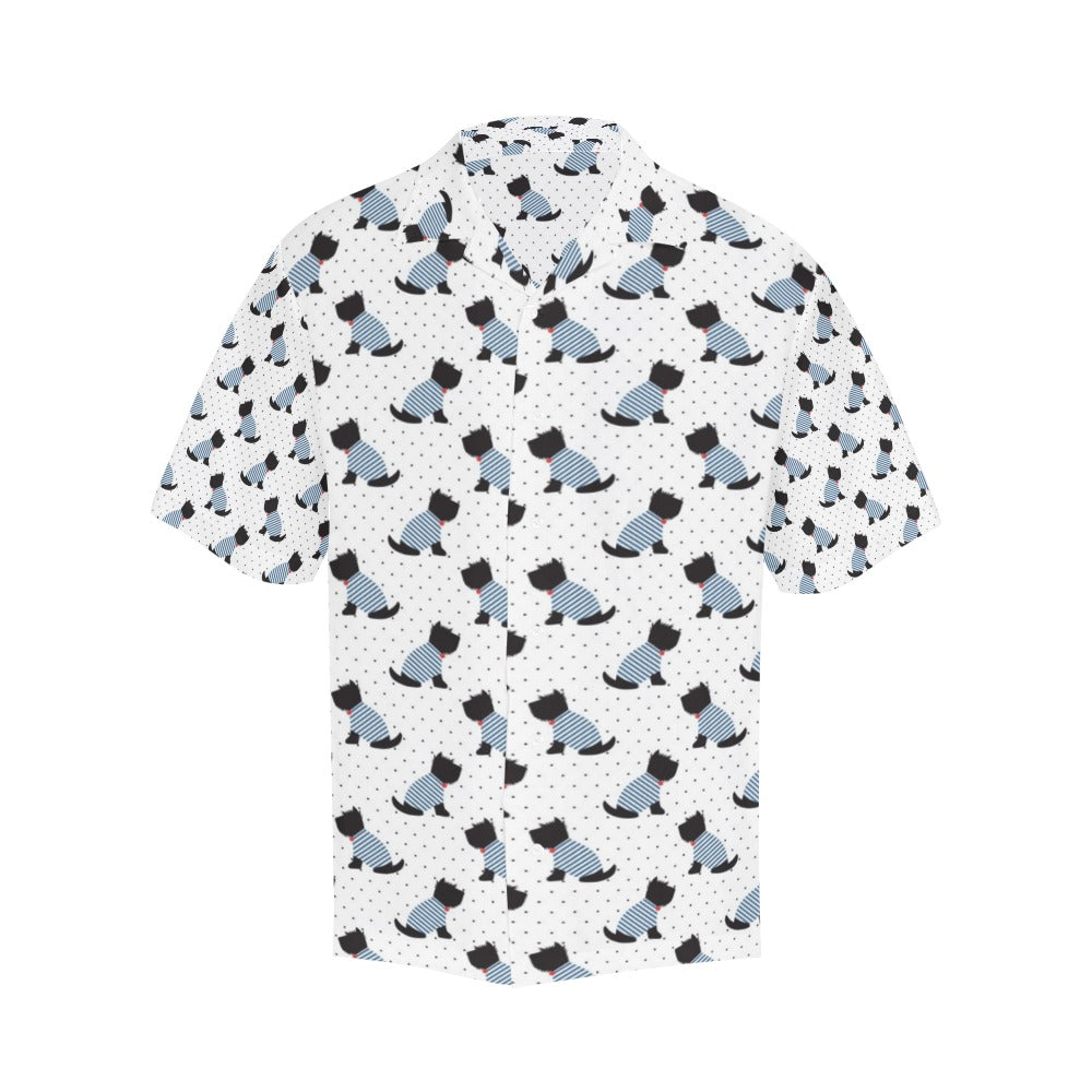 Scottish Terriers Print Design LKS3013 Men's Hawaiian Shirt
