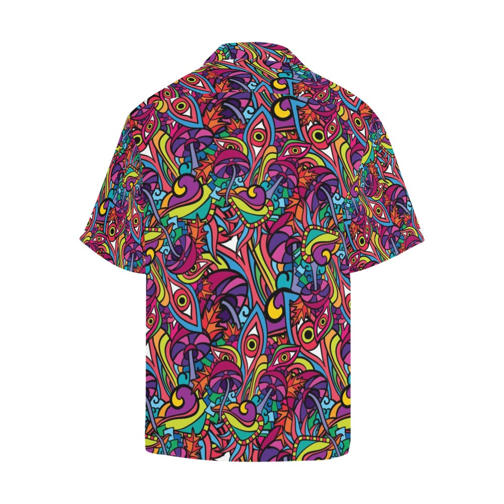 Trippy Print Design LKS302 Men's Hawaiian Shirt