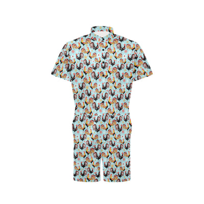 Rooster Themed Design Men's Romper