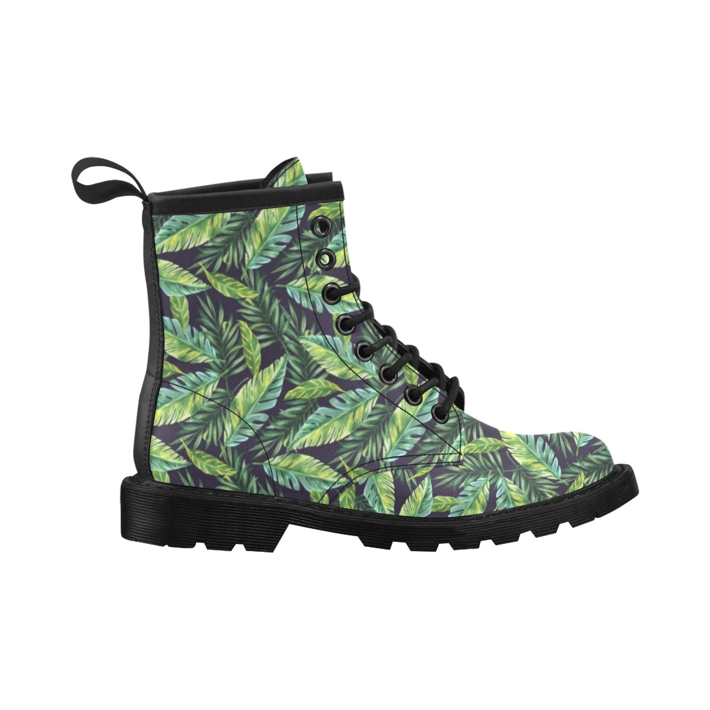 Tropical Flower Pattern Print Design TF06 Women's Boots