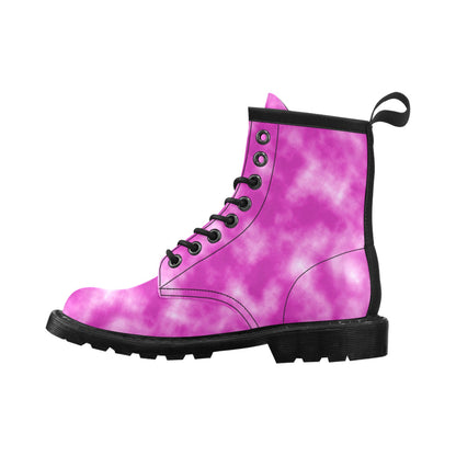 Tie Dye Pink Design Print Women's Boots