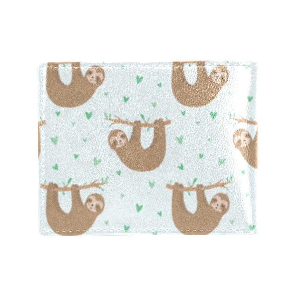 Sloth Print Design LKS308 Men's ID Card Wallet