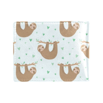 Sloth Print Design LKS308 Men's ID Card Wallet
