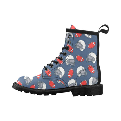 American Football Helmet Design Pattern Women's Boots