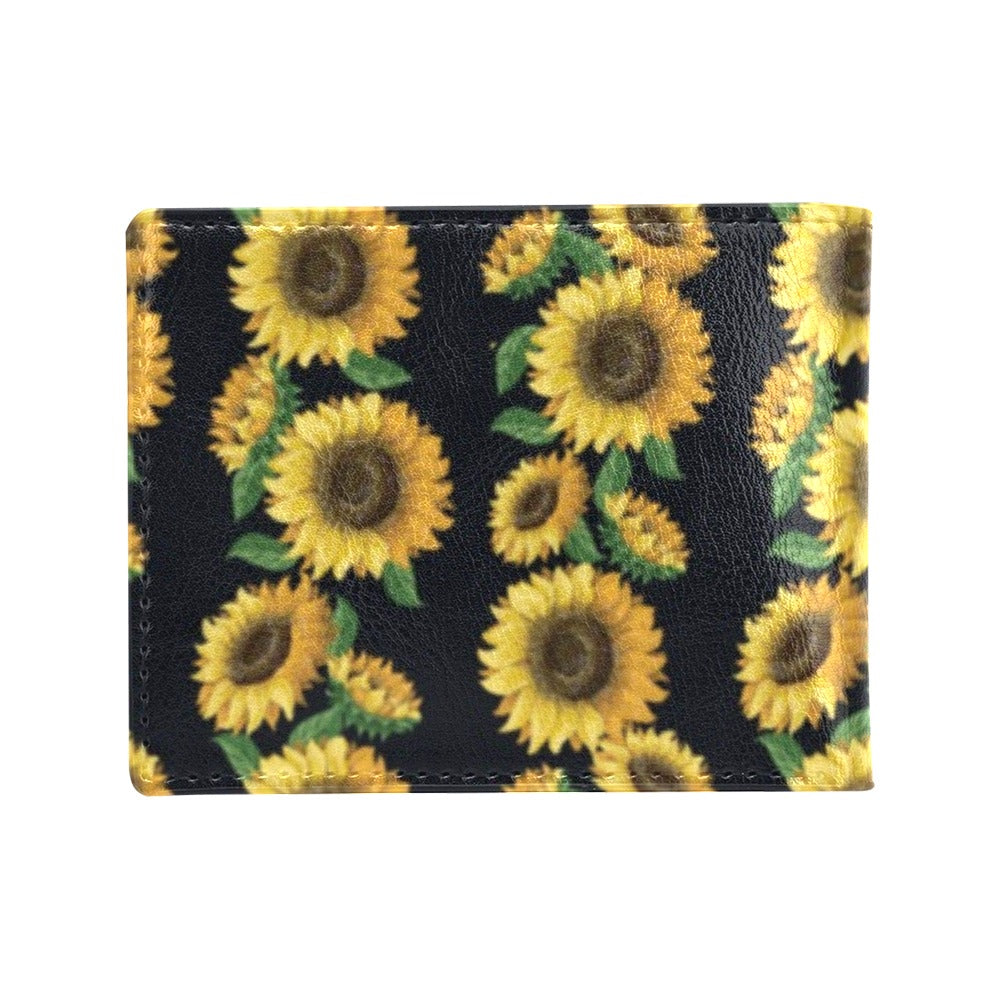 Sunflower Print Design LKS306 Men's ID Card Wallet
