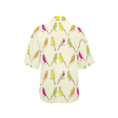 Parakeet Pattern Print Design A01 Women's Hawaiian Shirt