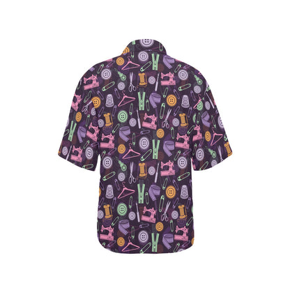 Sewing Equipment Print Design LKS306 Women's Hawaiian Shirt