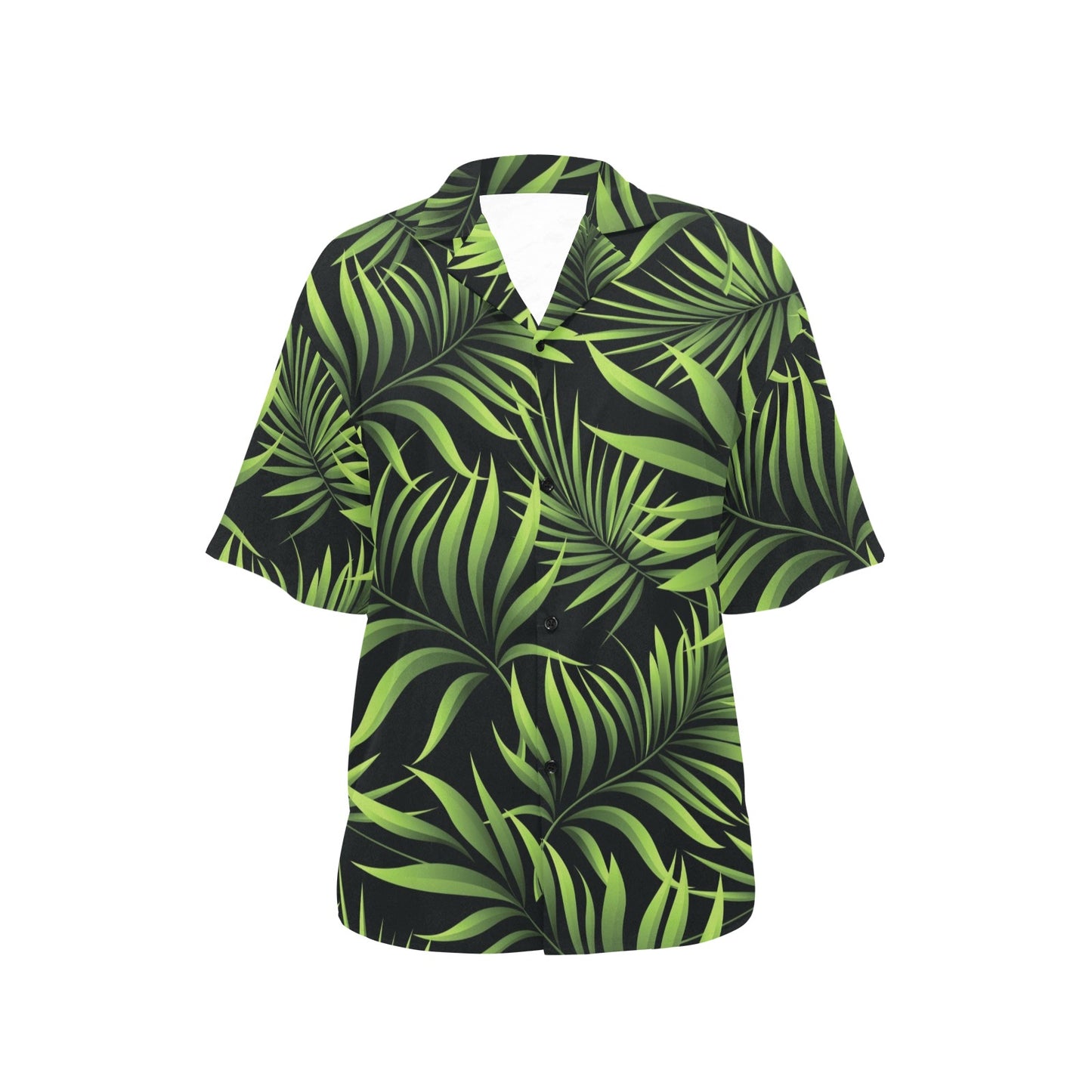 Palm Leaves Pattern Print Design PL07 Women's Hawaiian Shirt