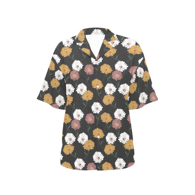 Daisy Pattern Print Design DS04 Women's Hawaiian Shirt