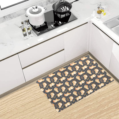 Capybara Pattern Print Design 02 Kitchen Mat
