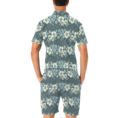 Flower Hawaiian Hibiscus Style Print Pattern Men's Romper