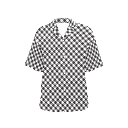 Gingham Print Design LKS402 Women's Hawaiian Shirt
