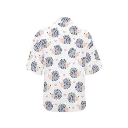 Hedgehog Baby Pattern Print Design 03 Women's Hawaiian Shirt