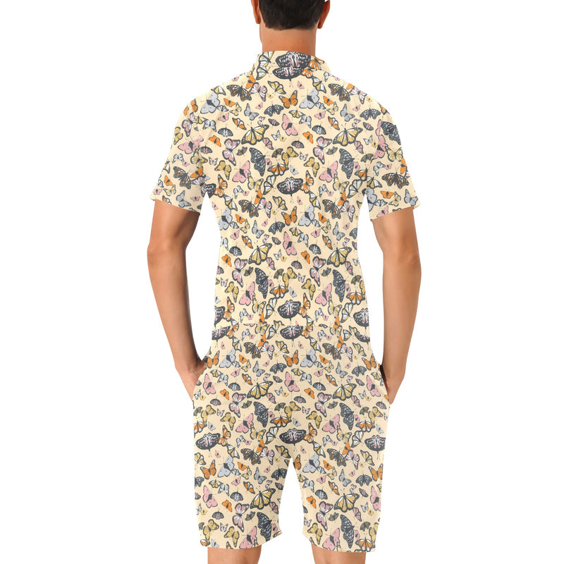 Butterfly Pattern Print Design 04 Men's Romper