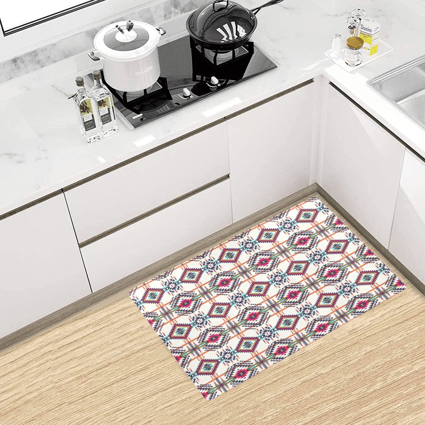 Indian Navajo Art Themed Design Print Kitchen Mat
