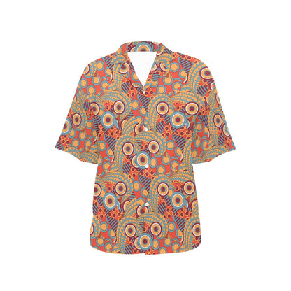African Pattern Print Design 06 Women's Hawaiian Shirt