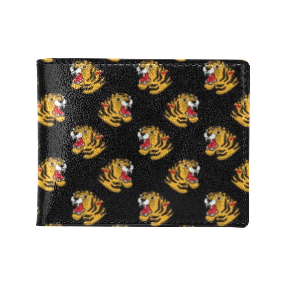 Tiger Head Print Design LKS306 Men's ID Card Wallet