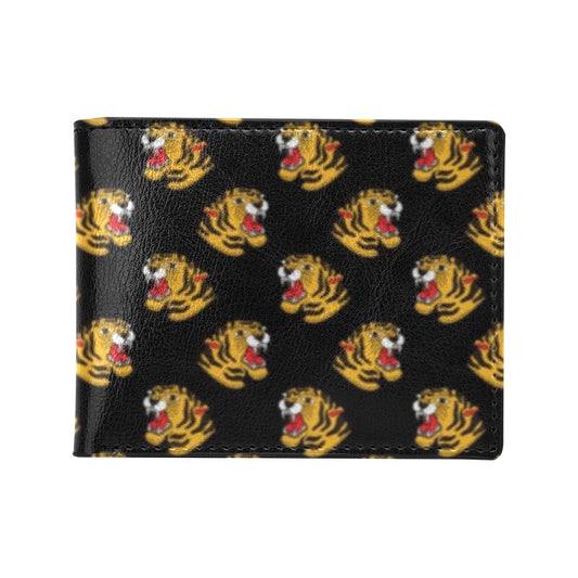 Tiger Head Print Design LKS306 Men's ID Card Wallet