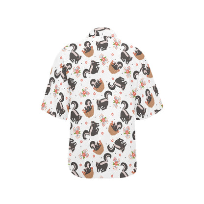 Skunk Print Design LKS304 Women's Hawaiian Shirt