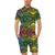 Rainbow Zebra Themed Print Men's Romper