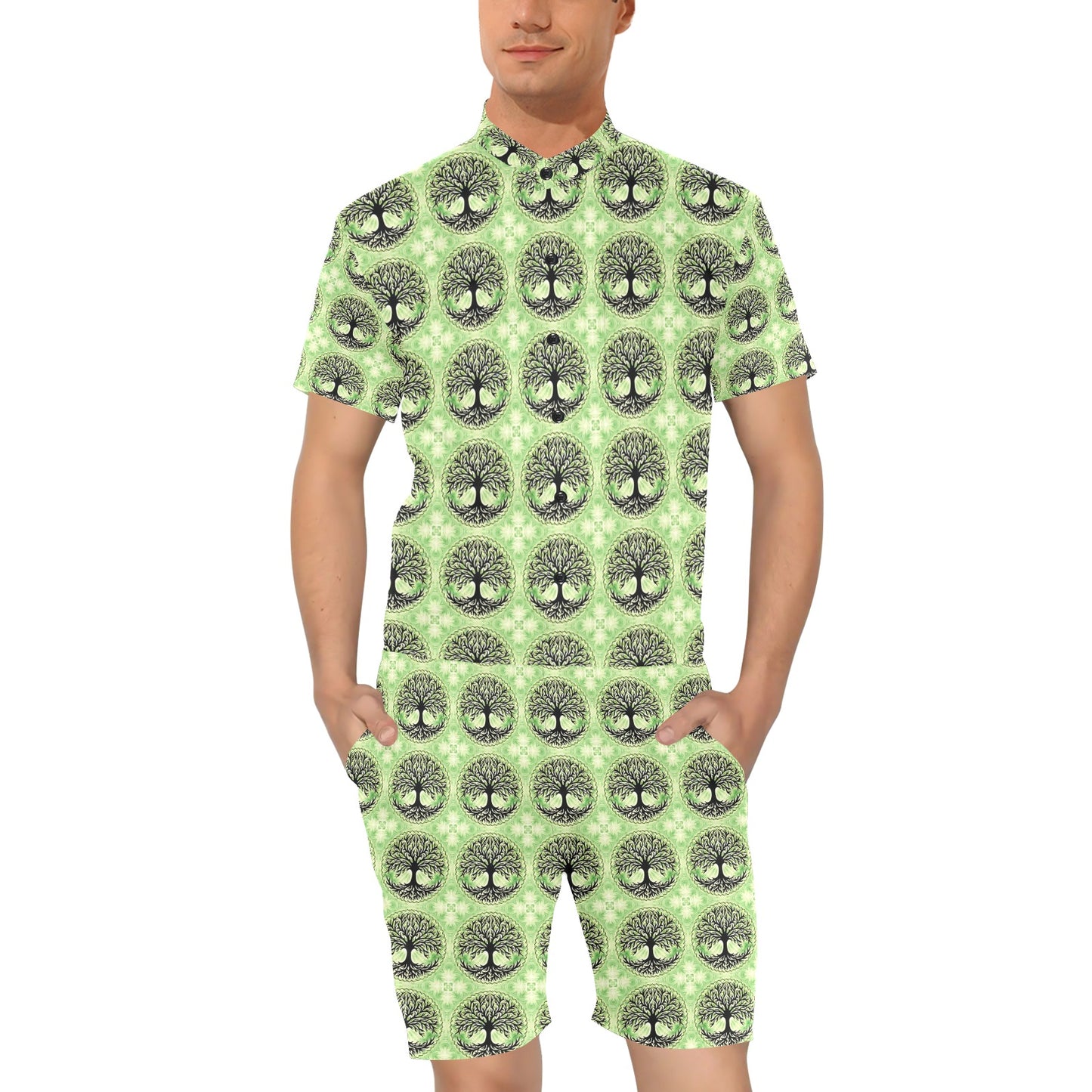 Celtic Pattern Print Design 010 Men's Romper