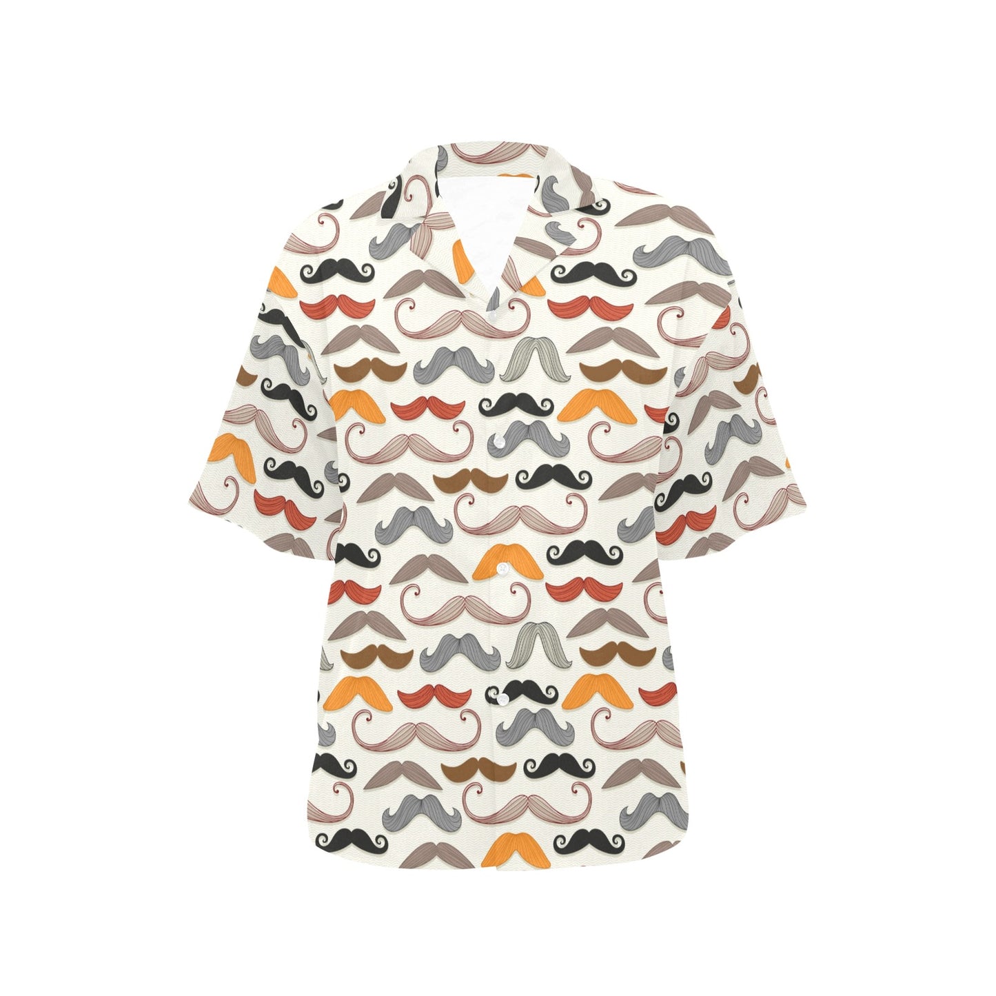 Mustache Pattern Print Design A02 Women's Hawaiian Shirt