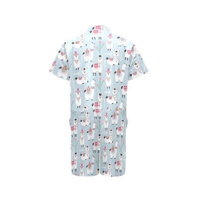 Llama Pattern Print Design 04 Men's Romper