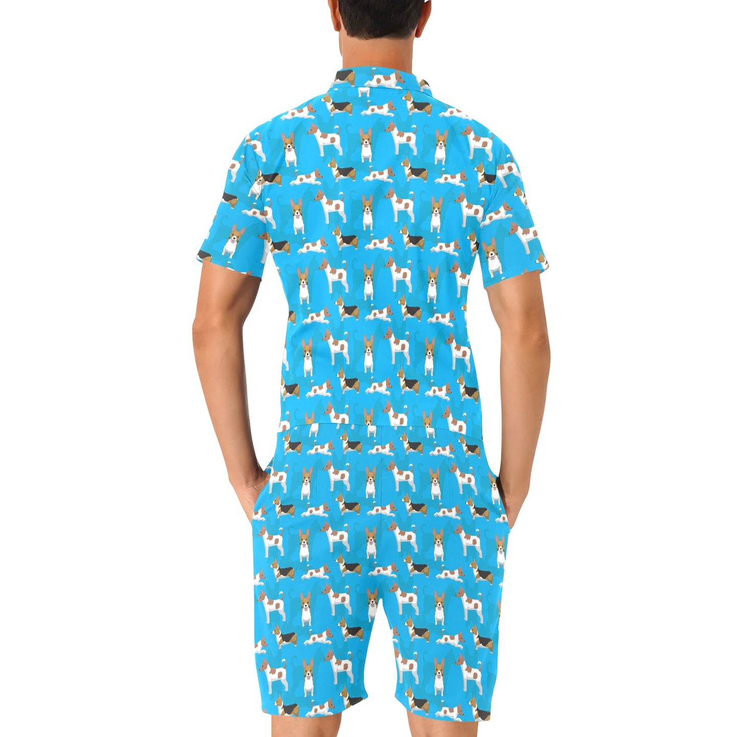 Cardigan Welsh Corgis Pattern Print Design 01 Men's Romper