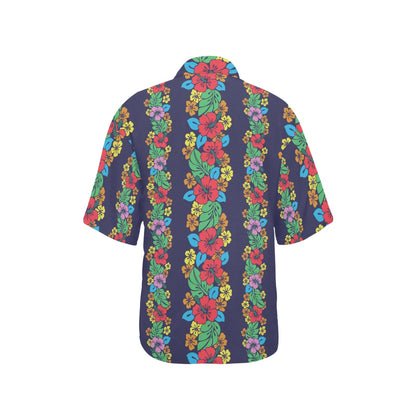 Hawaiian Themed Pattern Print Design H03 Women's Hawaiian Shirt
