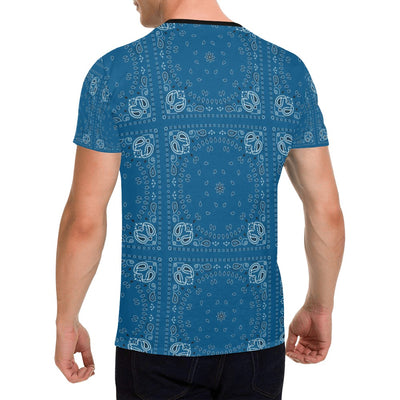 Bandana Blue Print Design LKS301 Men's All Over Print T-shirt