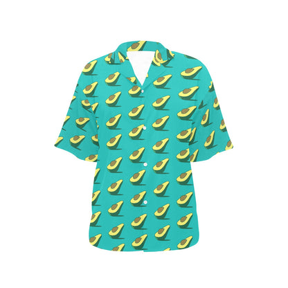 Avocado Pattern Print Design 03 Women's Hawaiian Shirt