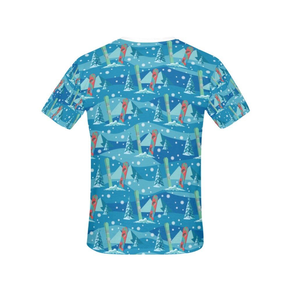 Snowboard Print Design LKS301 Women's  T-shirt