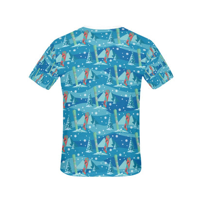 Snowboard Print Design LKS301 Women's  T-shirt