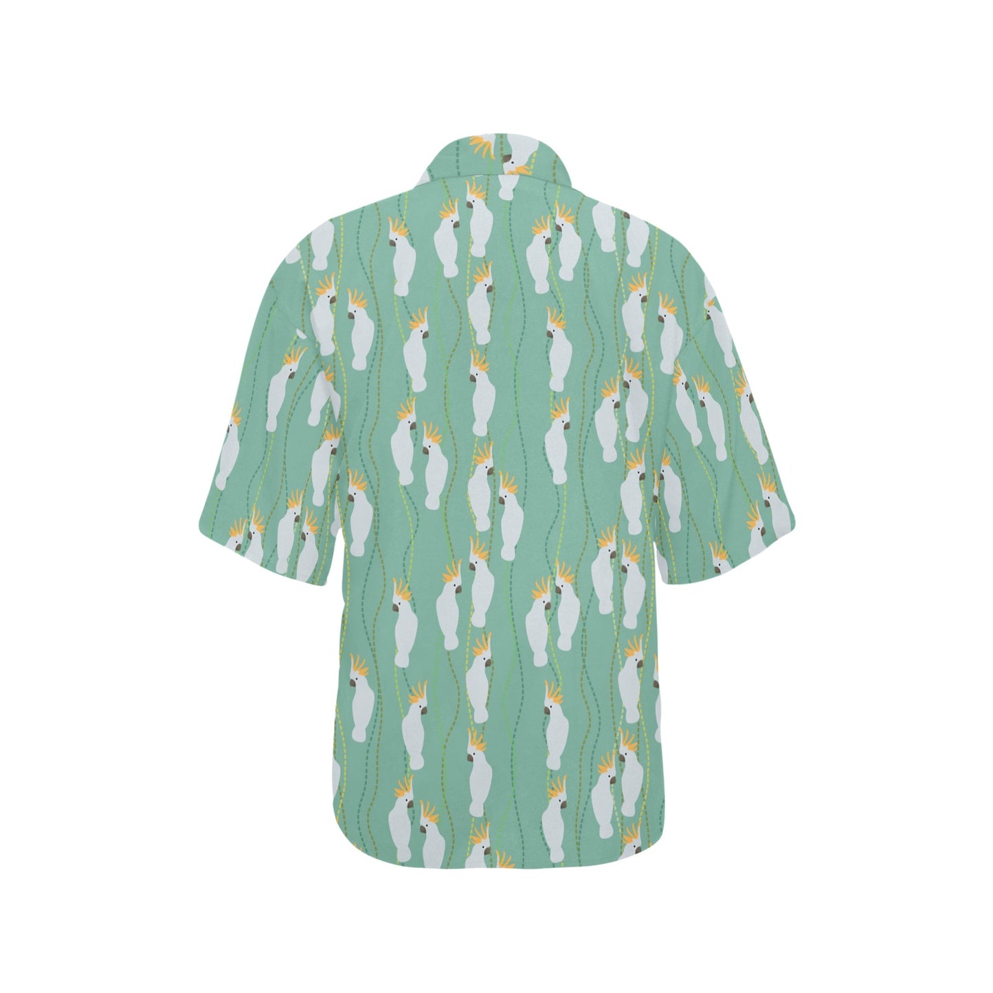 Cockatoo Pattern Print Design 01 Women's Hawaiian Shirt