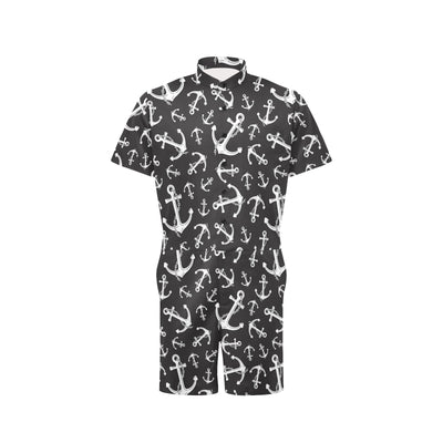 Anchor Black White Men's Romper