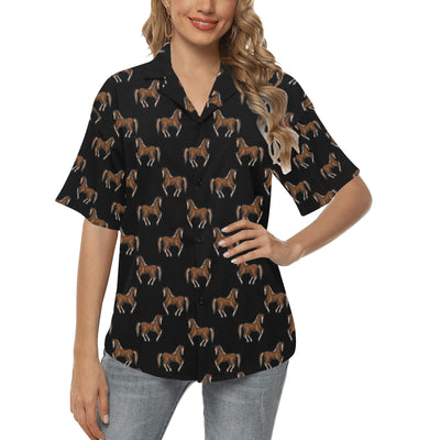 Horse Print Design LKS3010 Women's Hawaiian Shirt