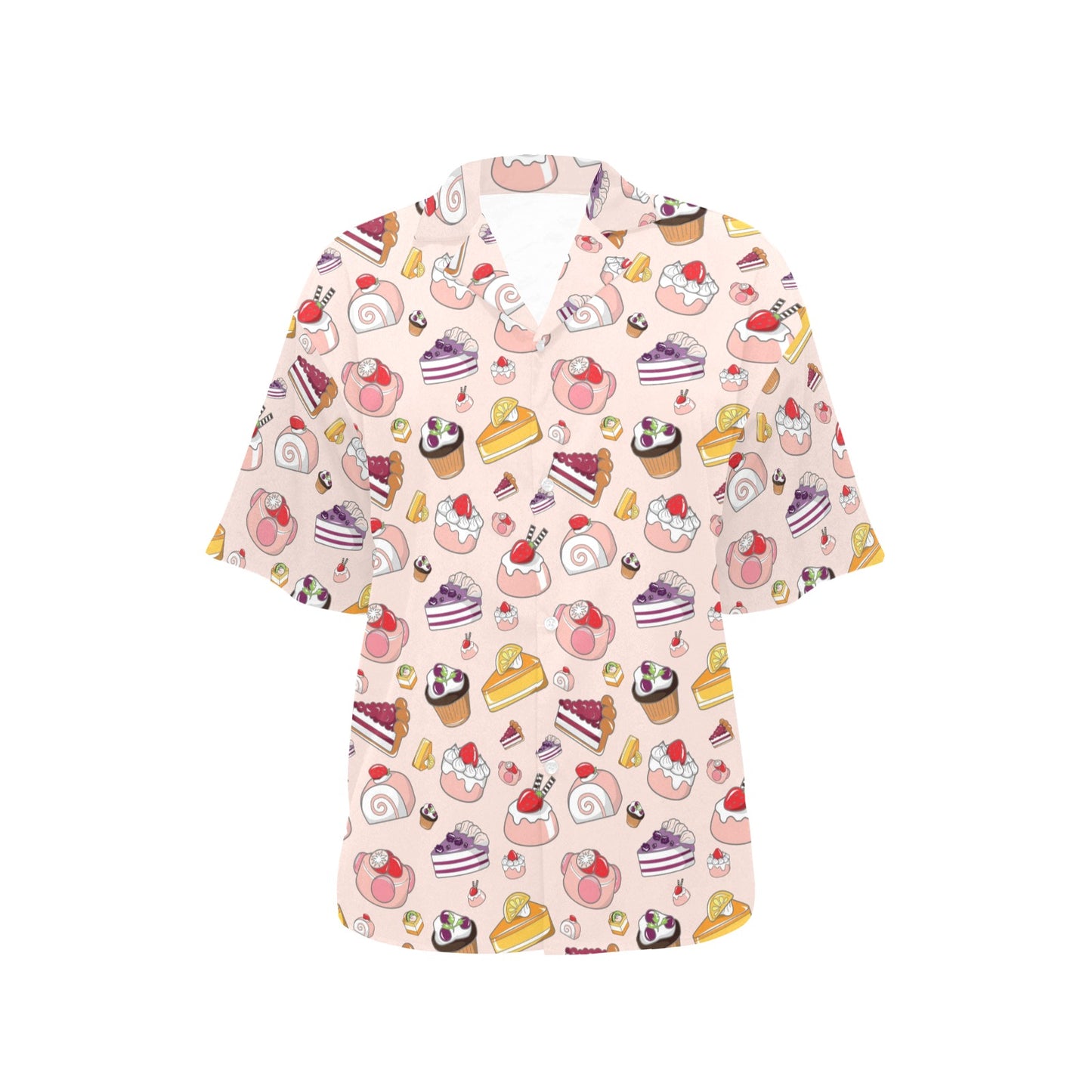Cake Pattern Print Design 01 Women's Hawaiian Shirt