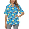 Lovebird Pattern Print Design 03 Women's Hawaiian Shirt