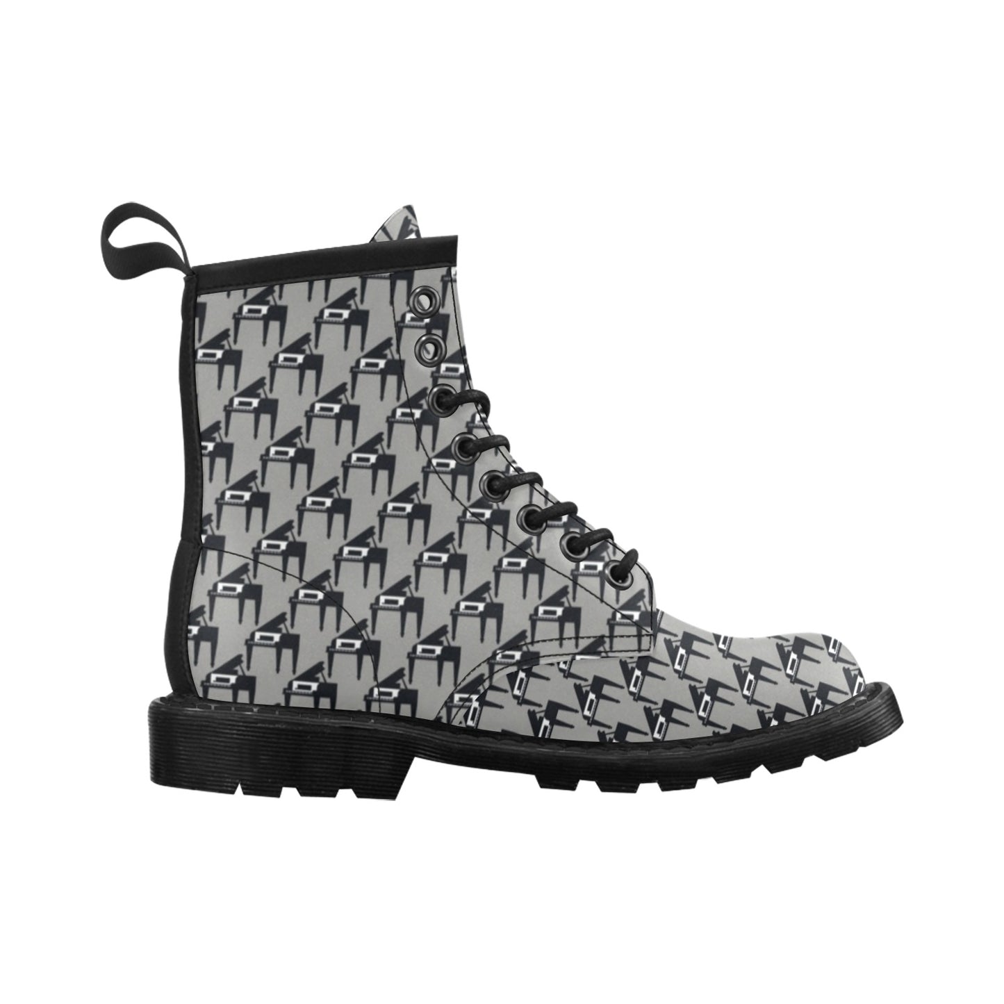 Piano Print Design LKS404 Women's Boots