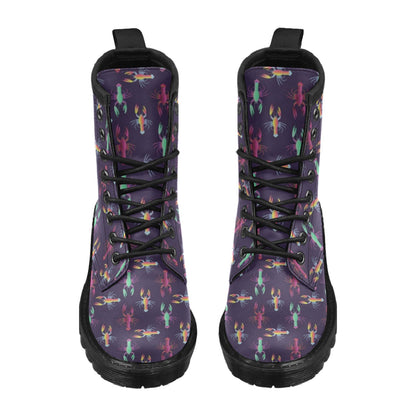 Lobster Print Design LKS402 Women's Boots