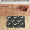 Hummingbird with Embroidery Themed Print Kitchen Mat