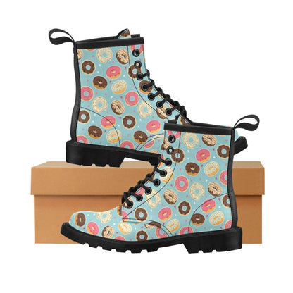 Donut Pattern Print Design DN04 Women's Boots