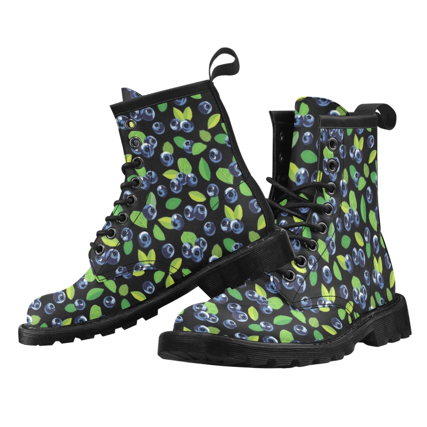 Blueberry Pattern Print Design BB03 Women's Boots