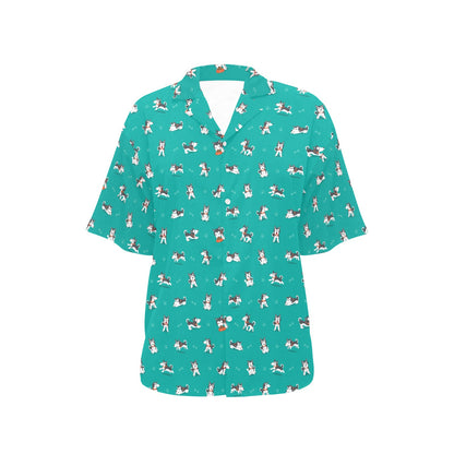Siberian Huskies Print Design LKS303 Women's Hawaiian Shirt