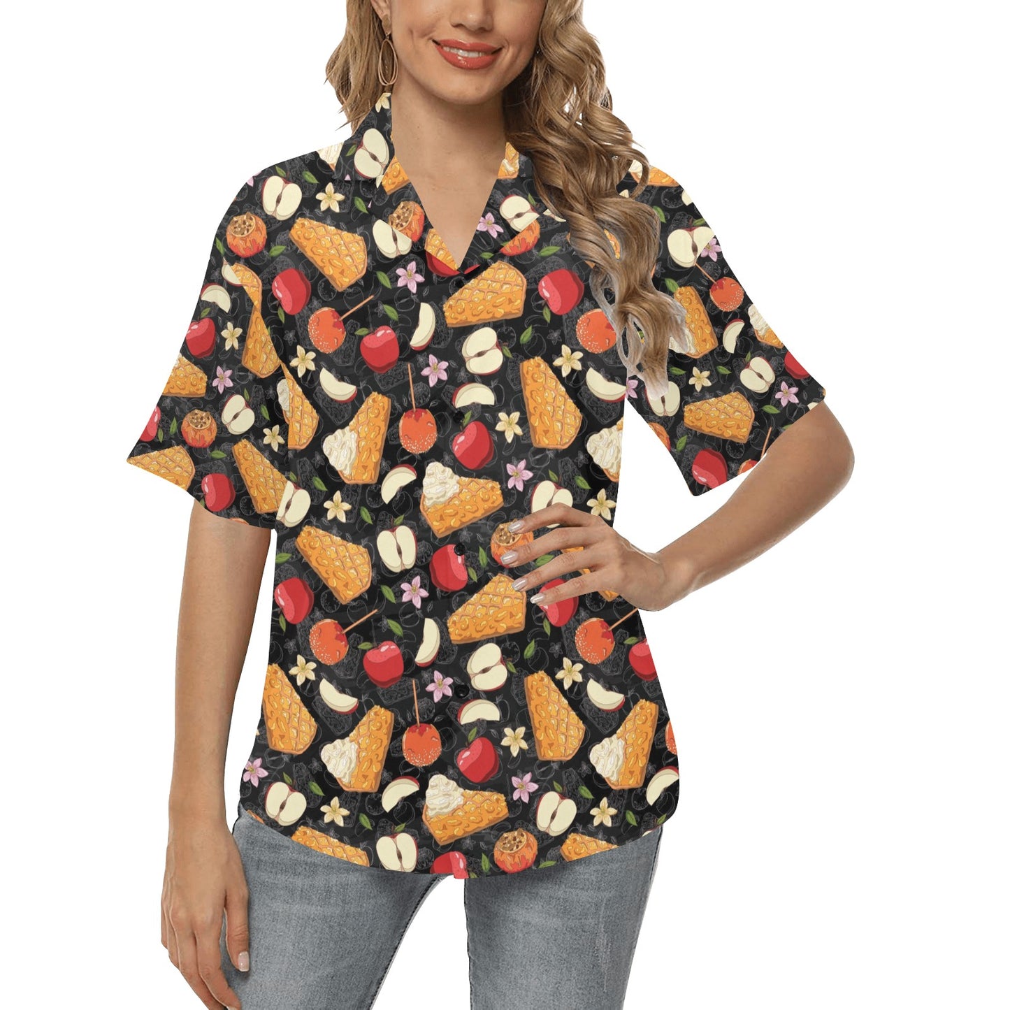 Apple Pie Pattern Print Design 01 Women's Hawaiian Shirt