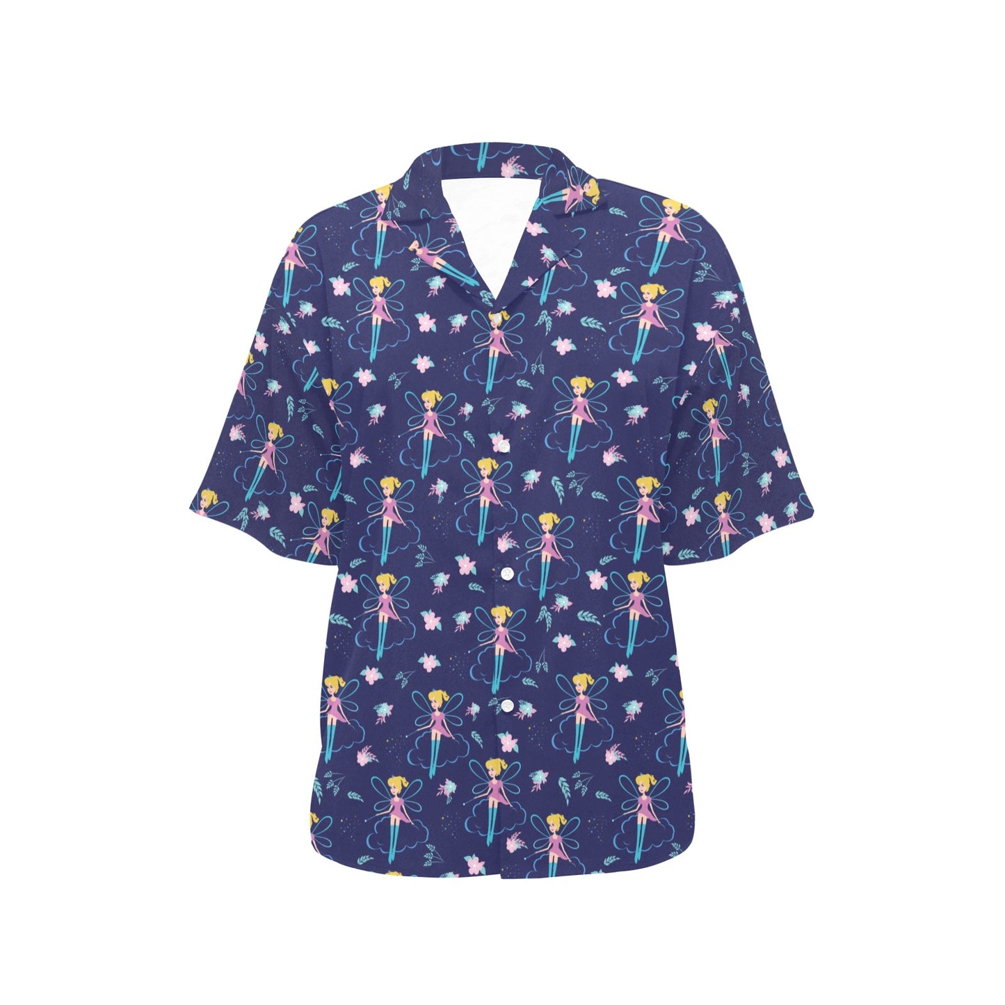 Fairy Cartoon Style Print Pattern Women's Hawaiian Shirt