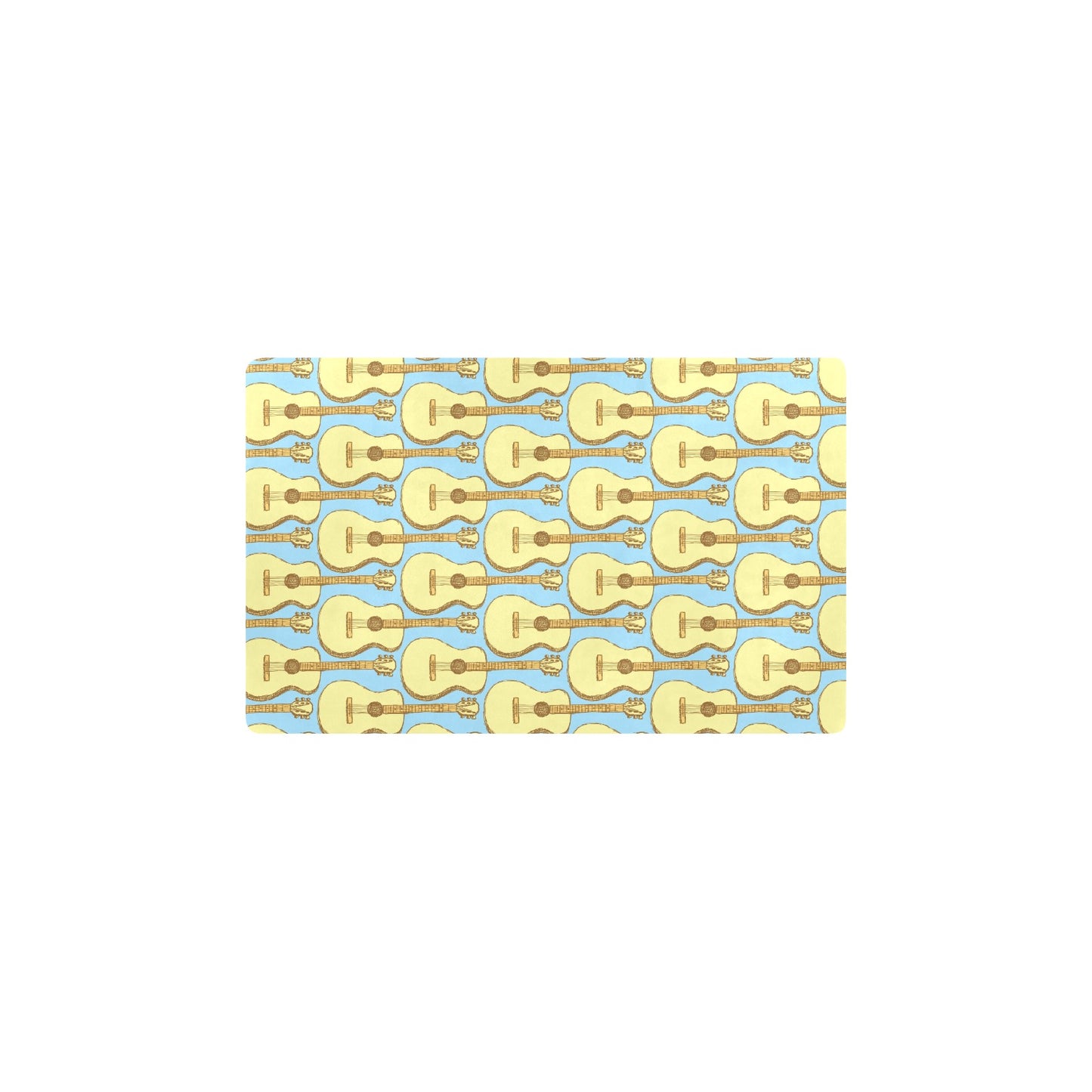 Acoustic Guitar Pattern Print Design 03 Kitchen Mat
