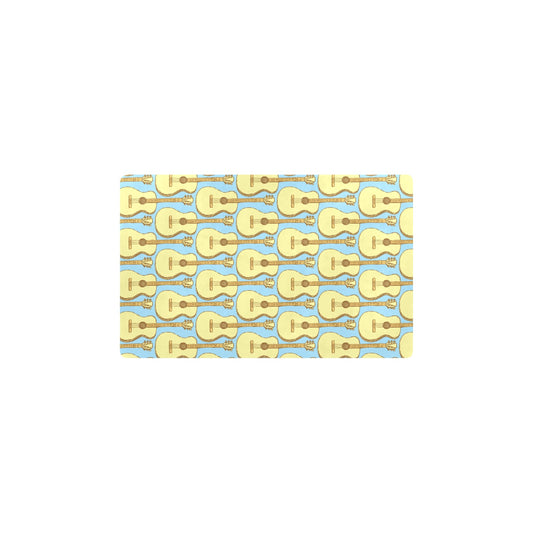Acoustic Guitar Pattern Print Design 03 Kitchen Mat