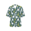 Llama Cactus Pattern Print Design 02 Women's Hawaiian Shirt